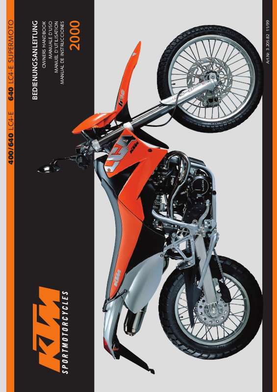 Guide utilisation  KTM 400 LC4-E  de la marque KTM