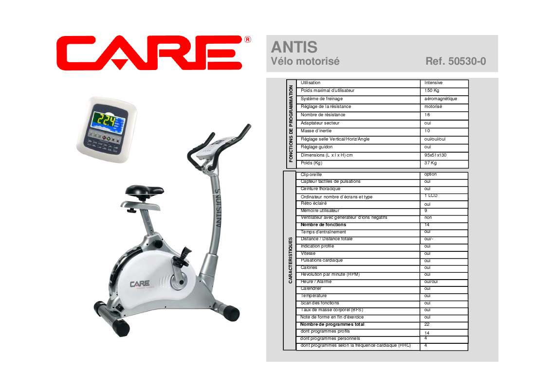 Notice D Utilisation Care Fitness Antis 50530 0 Care Fitness Manuel Et Mode D Emploi