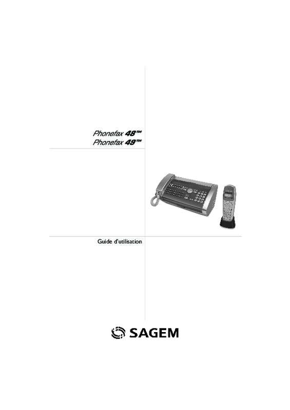Guide utilisation SAGEMCOM PHONEFAX 48TDS DUO  de la marque SAGEMCOM