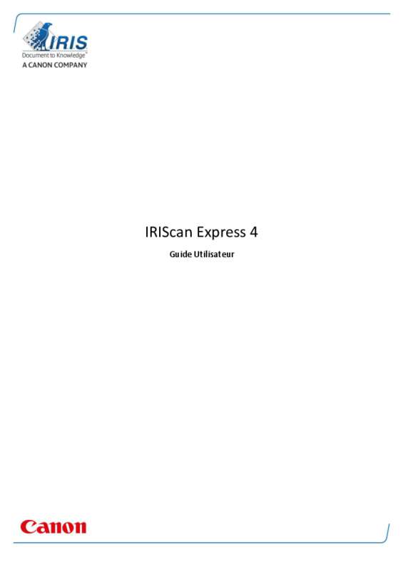 Guide utilisation IRIS IRIS SCANN EXPRESS 4  de la marque IRIS