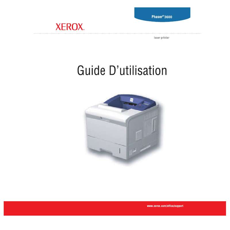 Guide utilisation XEROX PHASER 3600  de la marque XEROX