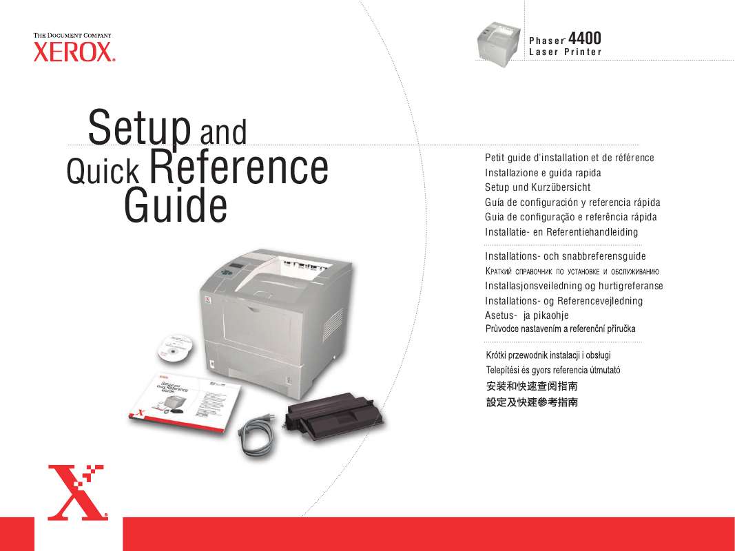 Guide utilisation XEROX PHASER 4400  de la marque XEROX