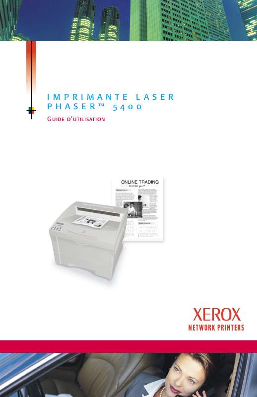 Guide utilisation XEROX PHASER 5400  de la marque XEROX