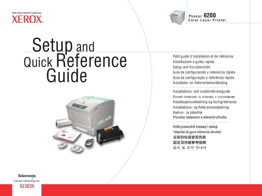 Guide utilisation XEROX PHASER 6200  de la marque XEROX
