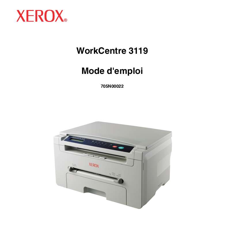 Guide utilisation XEROX WORKCENTRE 3119  de la marque XEROX