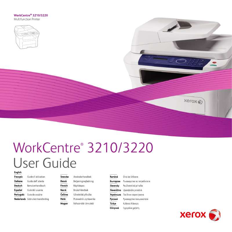 Guide utilisation XEROX WORKCENTRE 3210  de la marque XEROX