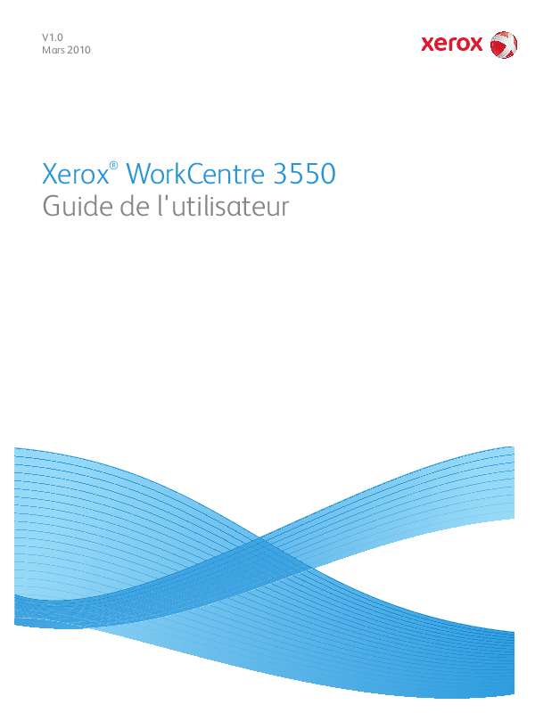 Guide utilisation XEROX WORKCENTRE 3550  de la marque XEROX
