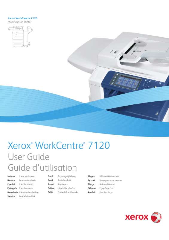 Guide utilisation XEROX WORKCENTRE 7120  de la marque XEROX