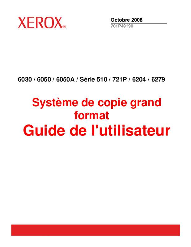 Guide utilisation  XEROX 6050A  de la marque XEROX