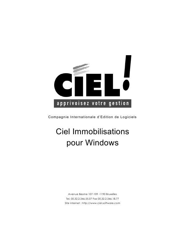Guide utilisation  CIEL IMMOBILISATIONS  de la marque CIEL