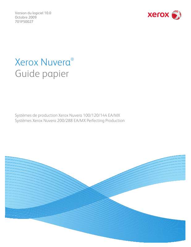 Guide utilisation  XEROX NUVERA 288  de la marque XEROX