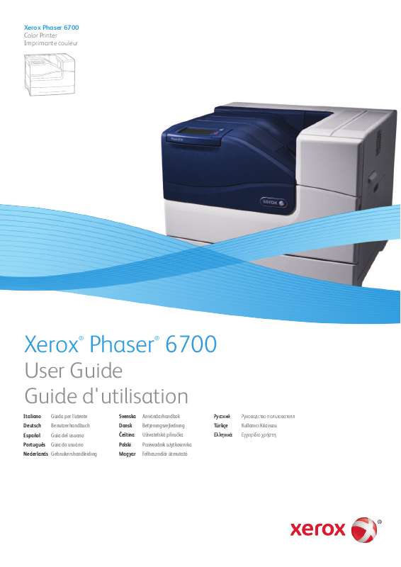 Guide utilisation  XEROX PHASER 6700  de la marque XEROX