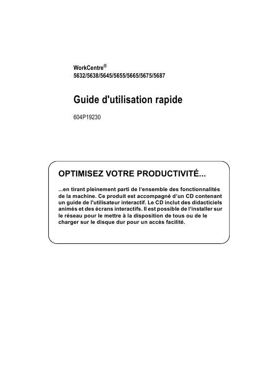 Guide utilisation  XEROX WORKCENTRE 5135  de la marque XEROX