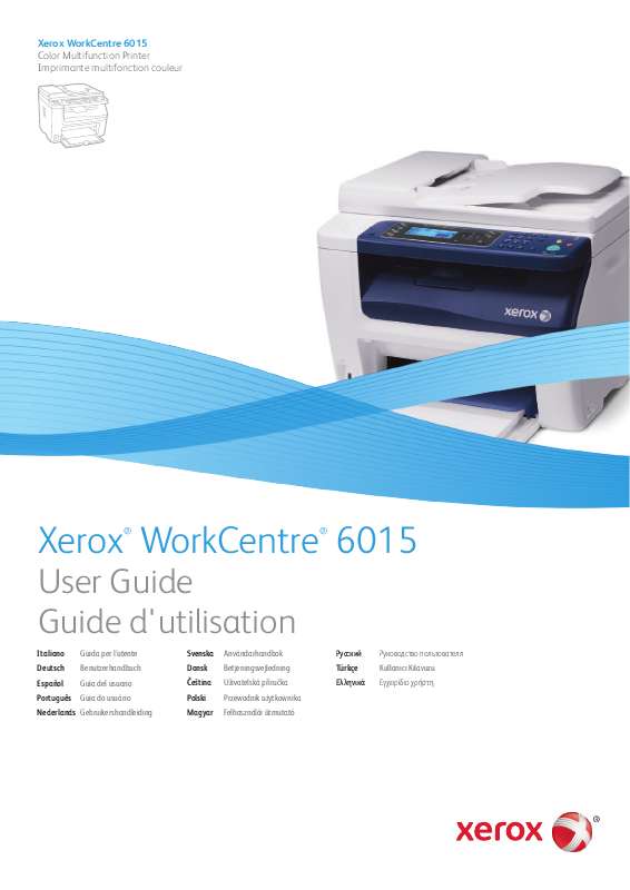 Guide utilisation  XEROX WORKCENTRE 6015  de la marque XEROX