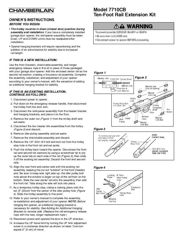 Guide utilisation  CHAMBERLAIN 7710CB  de la marque CHAMBERLAIN