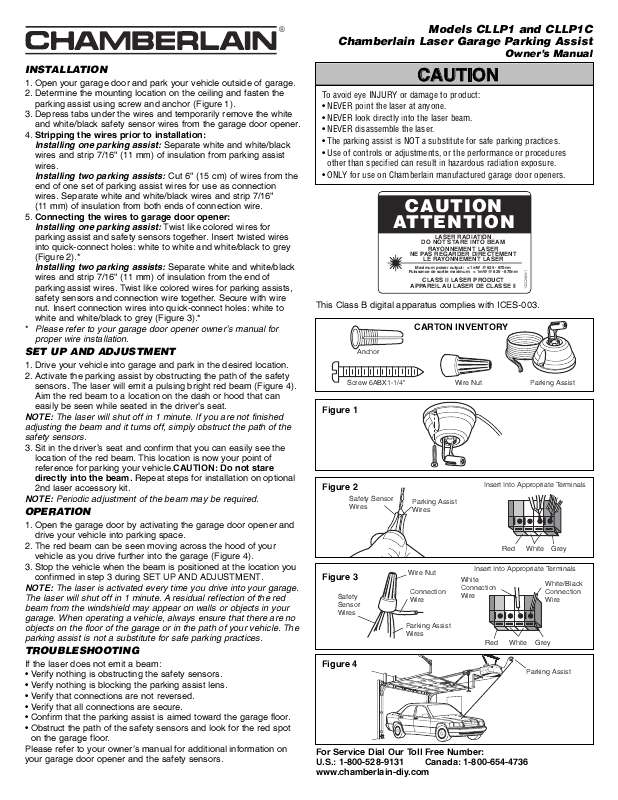 Guide utilisation  CHAMBERLAIN CLLP1  de la marque CHAMBERLAIN
