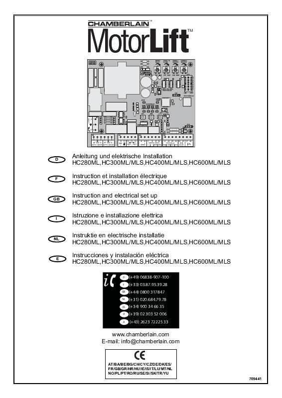 Guide utilisation  CHAMBERLAIN HC300ML-MLS  de la marque CHAMBERLAIN