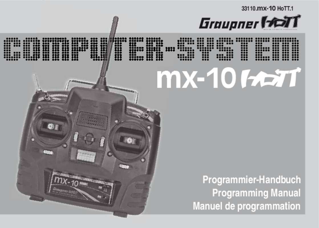 Guide utilisation  GRAUPNER MX-10  de la marque GRAUPNER