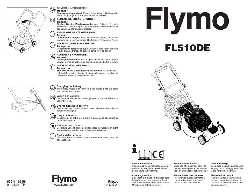 Guide utilisation  FLYMO FL510DE  de la marque FLYMO