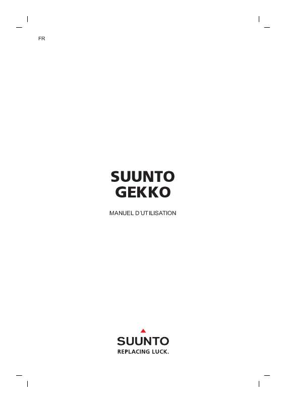 Guide utilisation SUUNTO GEKKO  de la marque SUUNTO