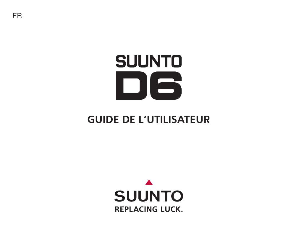 Guide utilisation SUUNTO D6  de la marque SUUNTO