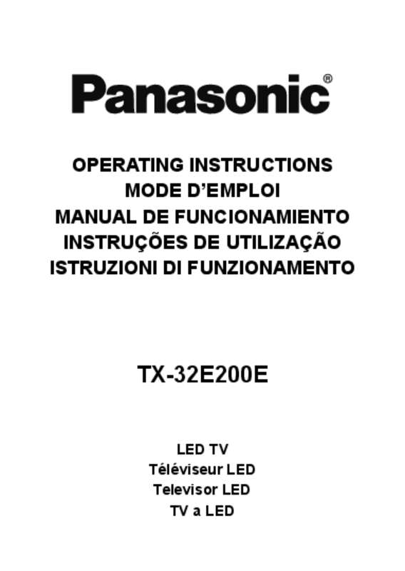 Guide utilisation PANASONIC TX32E200E  de la marque PANASONIC