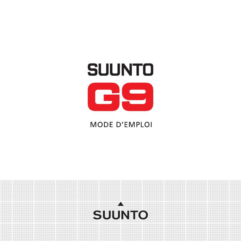 Guide utilisation SUUNTO G9  de la marque SUUNTO