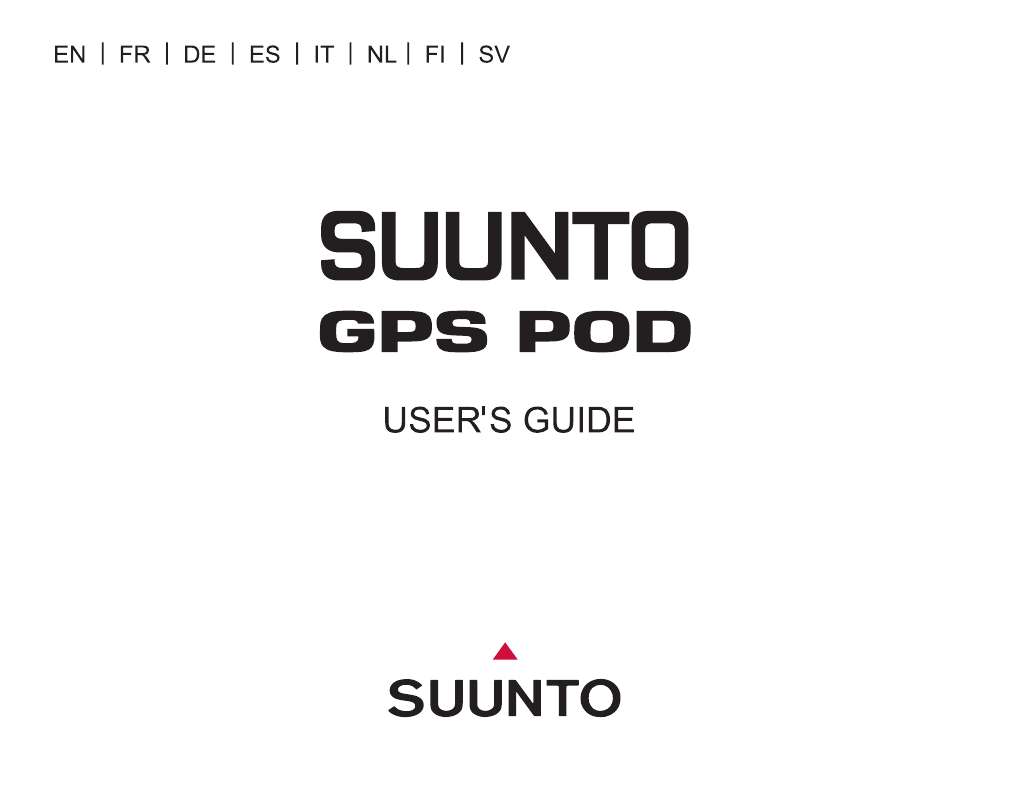 Guide utilisation SUUNTO GPS POD  de la marque SUUNTO