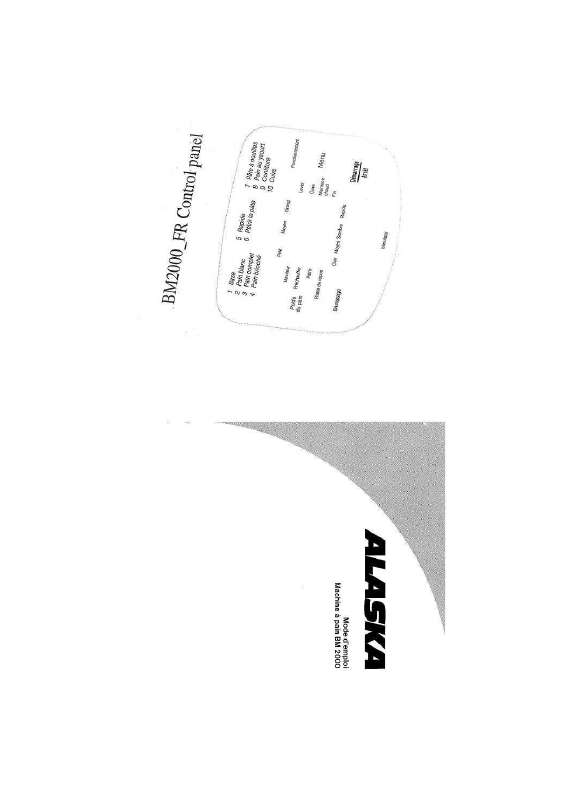 Guide utilisation ALASKA BM 2000 de la marque ALASKA