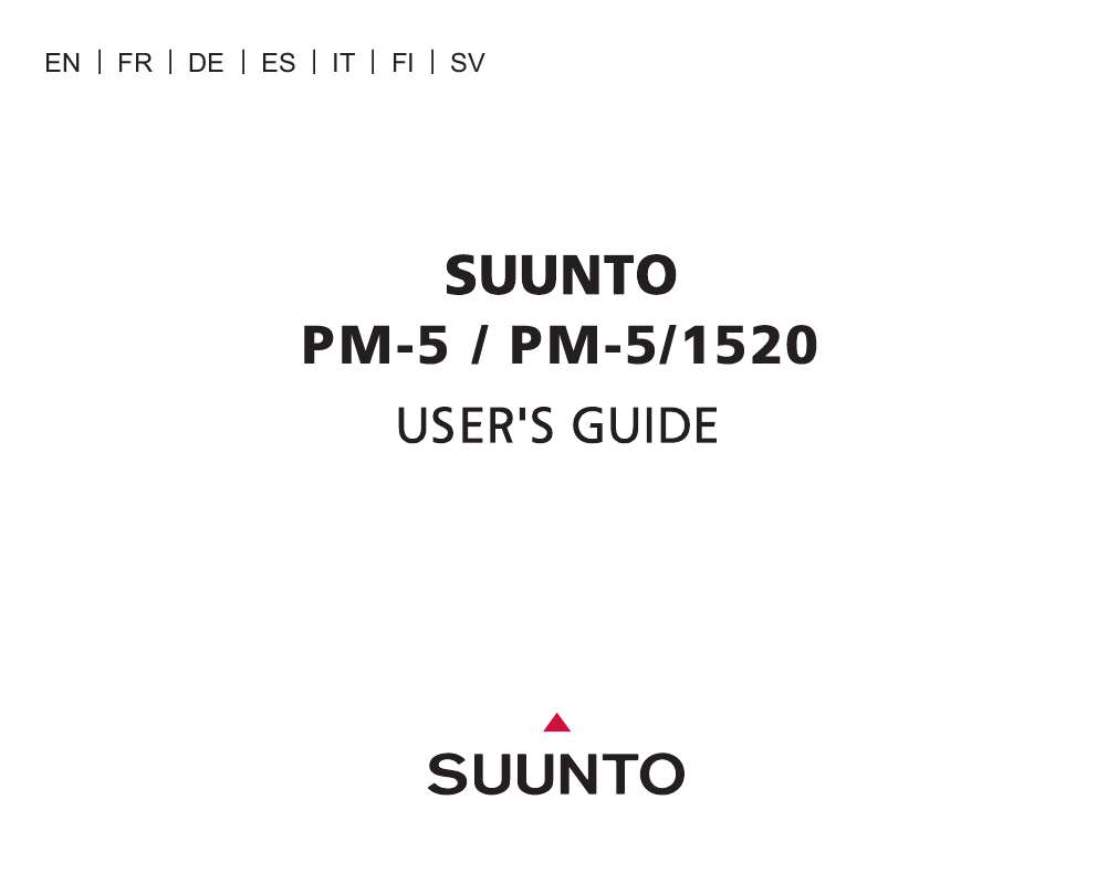 Guide utilisation SUUNTO PM-5  de la marque SUUNTO