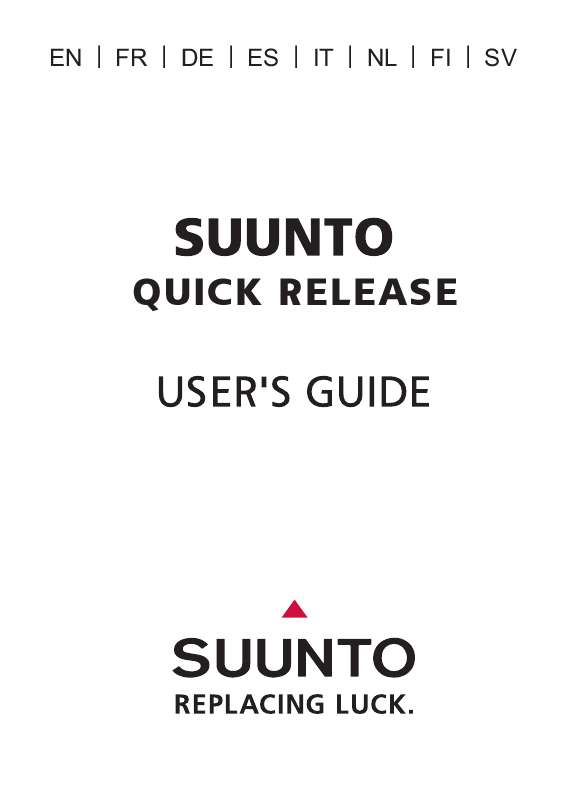 Guide utilisation SUUNTO QUICK RELEASE  de la marque SUUNTO