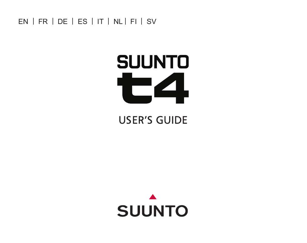 Guide utilisation SUUNTO T4  de la marque SUUNTO