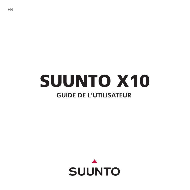 Guide utilisation SUUNTO X10  de la marque SUUNTO