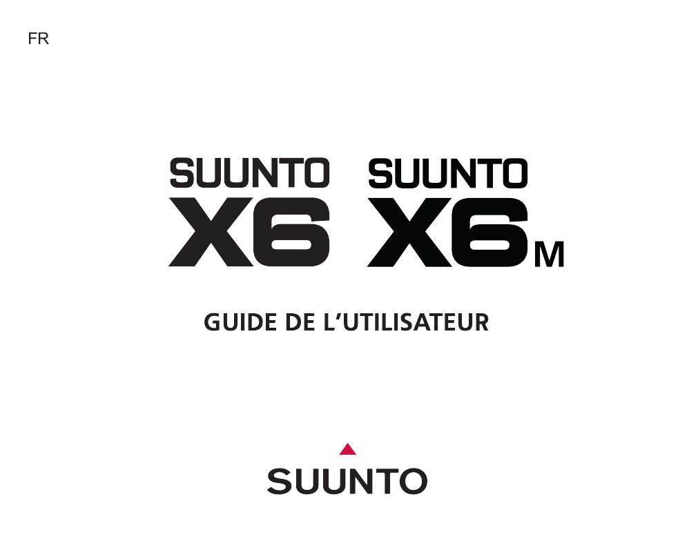 Guide utilisation SUUNTO X6  de la marque SUUNTO