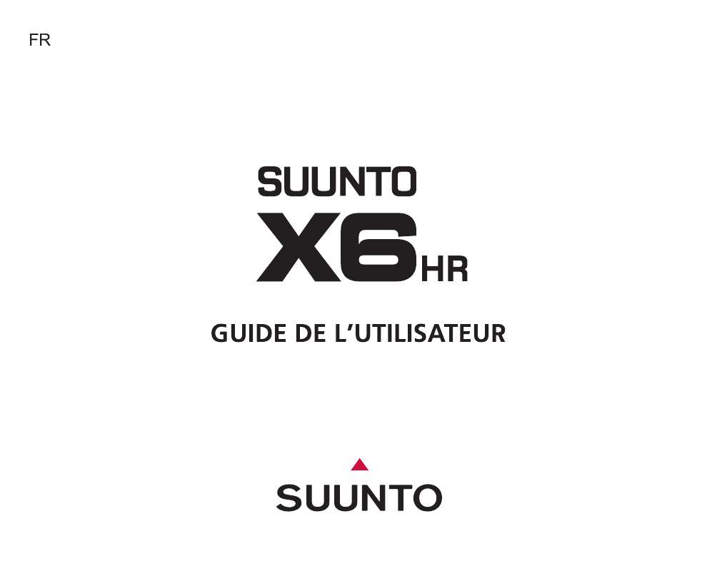 Guide utilisation SUUNTO X6HR  de la marque SUUNTO