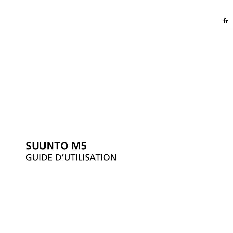 Guide utilisation SUUNTO M5  de la marque SUUNTO