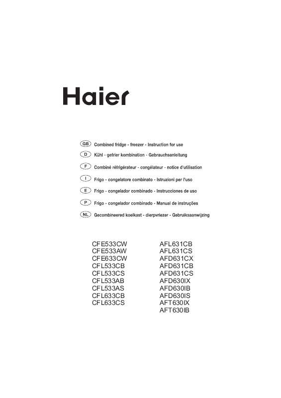 Guide utilisation  HAIER AFD630IB  de la marque HAIER