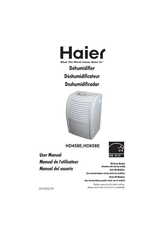 Guide utilisation  HAIER HD458E  de la marque HAIER