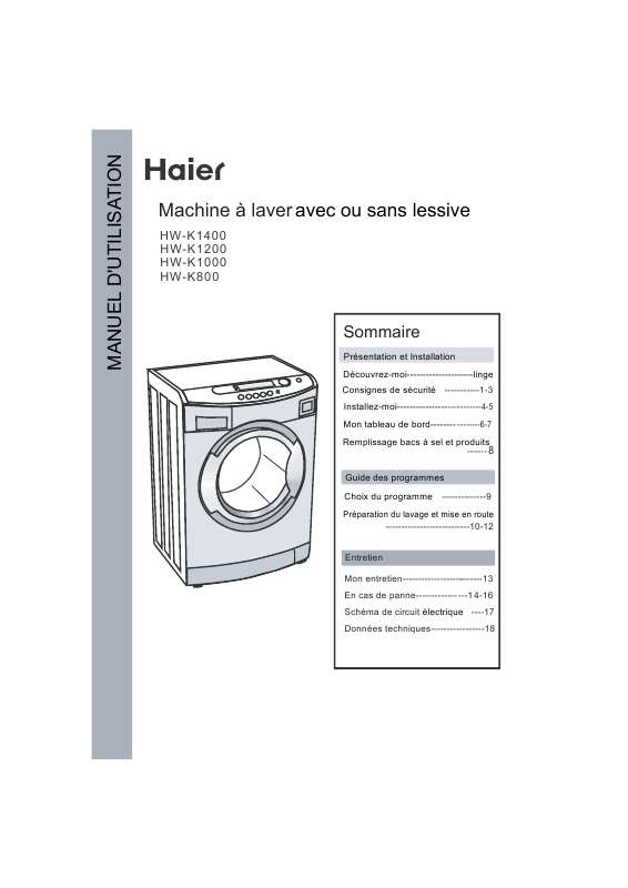 Guide utilisation  HAIER HW-K1200  de la marque HAIER