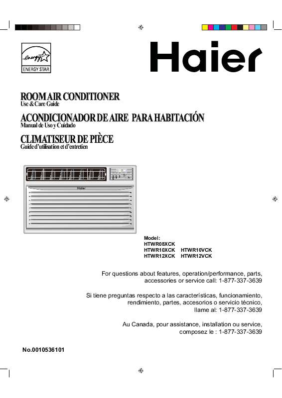 Guide utilisation  HAIER HTWR10VCK  de la marque HAIER