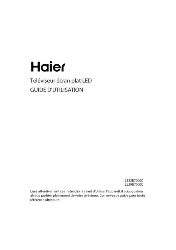 Guide utilisation HAIER LE40B7000CF  de la marque HAIER