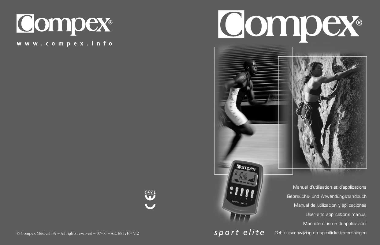 Guide utilisation  COMPEX SPORT ELITE  de la marque COMPEX