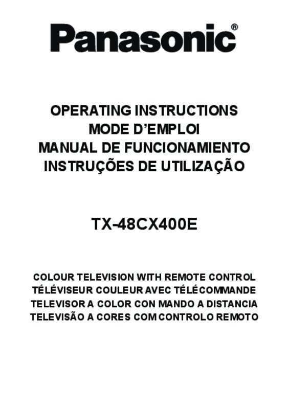 Guide utilisation PANASONIC TX48CX400E & TX-48CX400E  de la marque PANASONIC