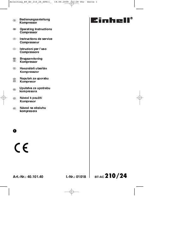 Guide utilisation  EINHELL BT-AC 210-24  de la marque EINHELL