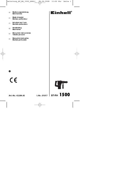 Guide utilisation  EINHELL BT-RH 1500  de la marque EINHELL