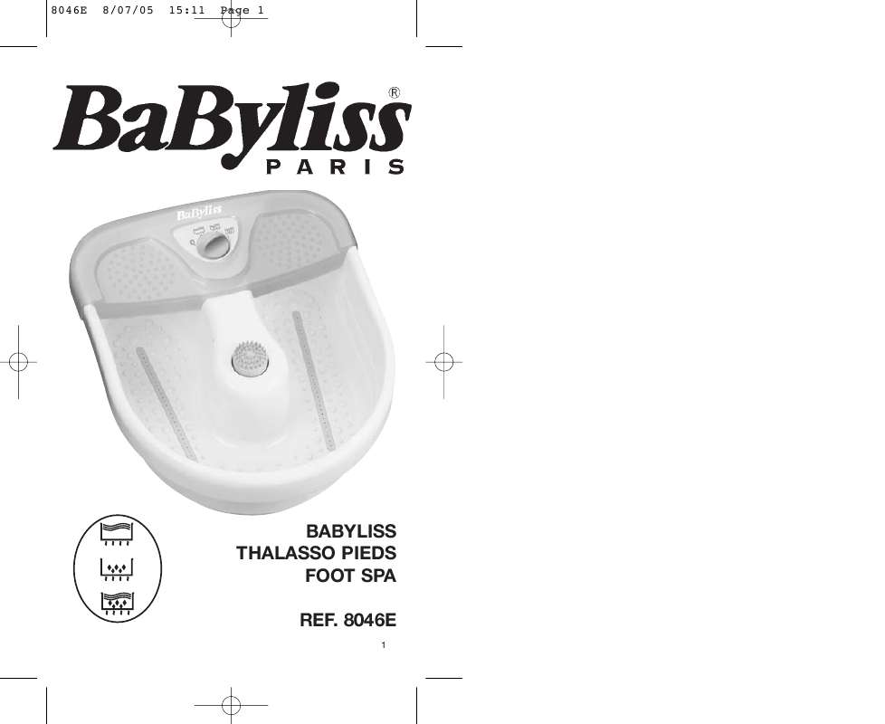 Guide utilisation BABYLISS 8046E  de la marque BABYLISS