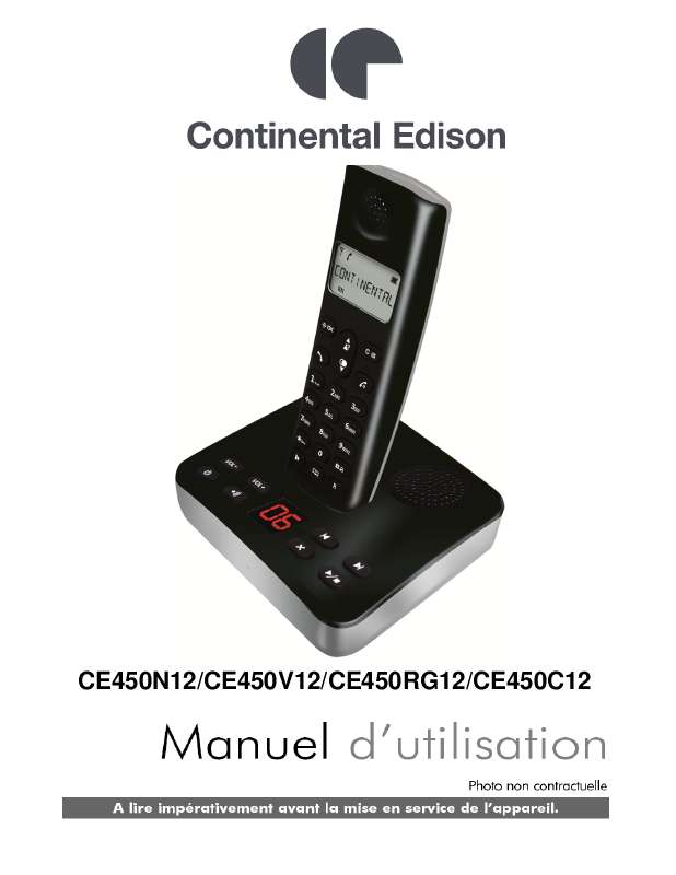 Guide utilisation CONTINENTAL EDISON CE450V12  de la marque CONTINENTAL EDISON