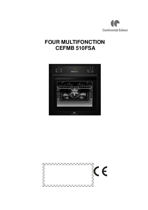 Guide utilisation CONTINENTAL EDISON CEFMB510FSA  de la marque CONTINENTAL EDISON