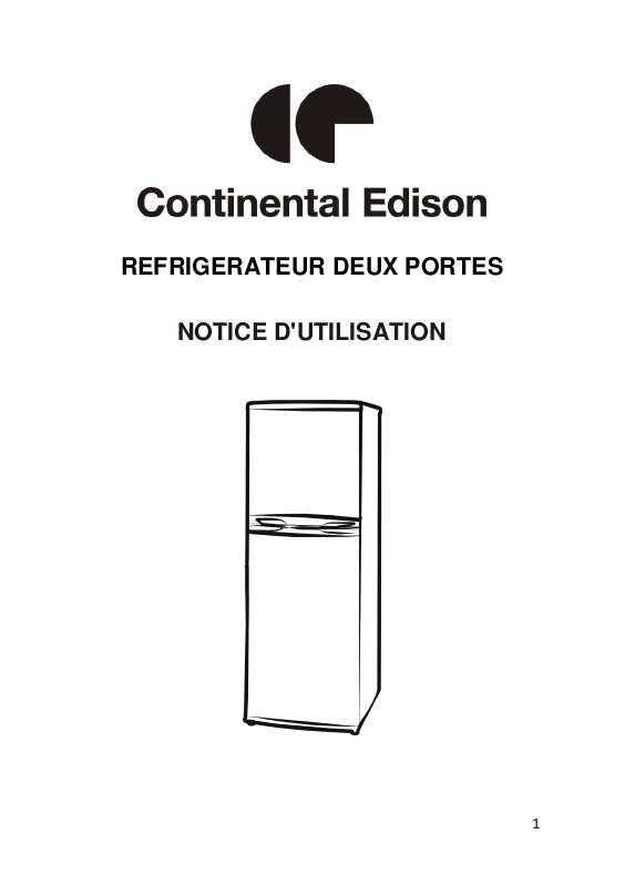 Guide utilisation CONTINENTAL EDISON CERDF327FSA  de la marque CONTINENTAL EDISON