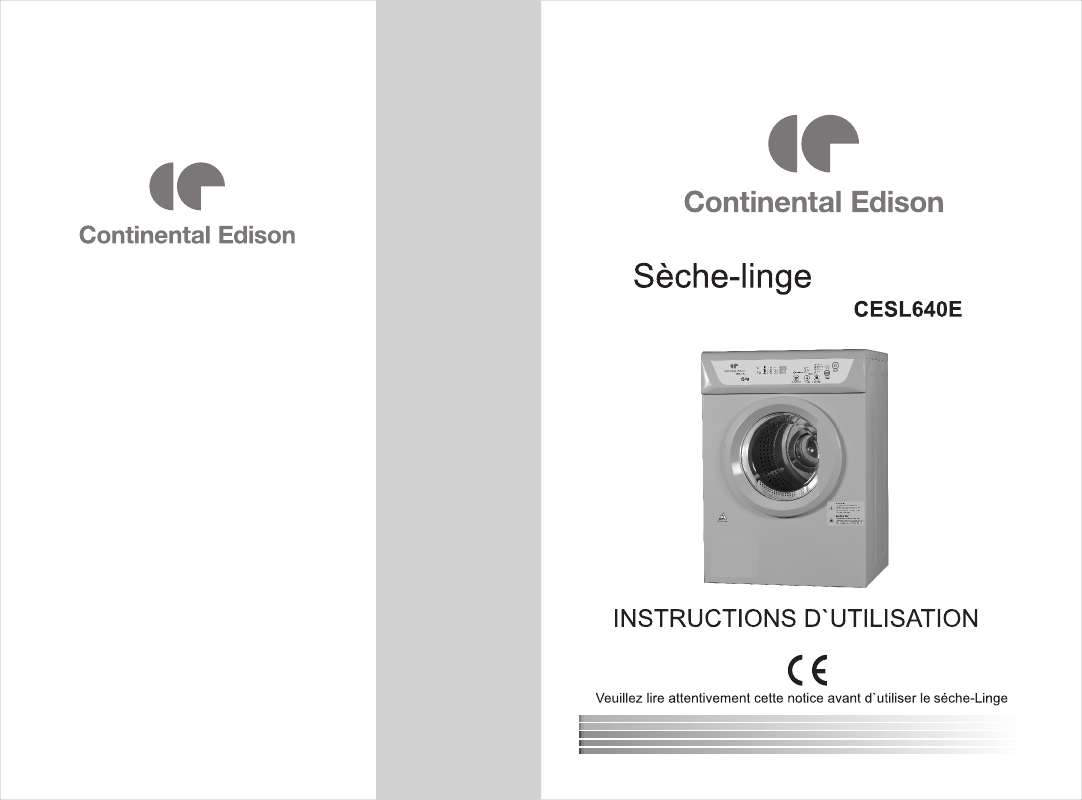Guide utilisation CONTINENTAL EDISON CESL640E  de la marque CONTINENTAL EDISON